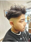 スキンフェードのツイストスパイラル