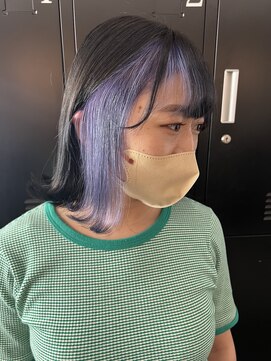 アドラ(ADLLA) ミストバング★イヤリングカラー★ブルーバイオレット