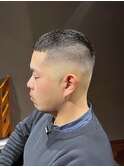 ビジネスベリーショート クロップスキンフェード くせ毛カット