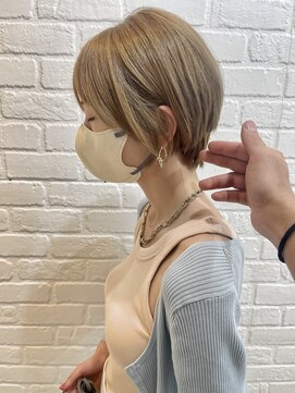 デイジー インデックスヘア 大島店(DAISY index hair) マニッシュショート/メッシュカラー耳だしショート 大人ショート