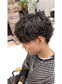 夏に輝く 波巻きパーマ