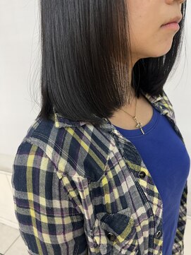 クオリス 上板橋店(QUALIS) 【大人可愛い】鎖骨ライン ロブ レイヤー 黒髪 ツヤ髪