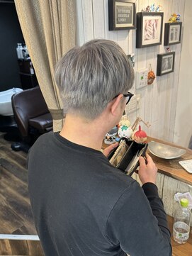ルモ ヘアー 泉佐野店(Lumo hair) ダブルカラー×シルバー