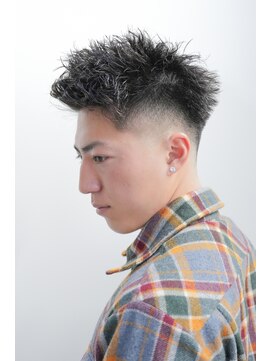 ルックグッドストア タカラヅカ(LOOK GOOD STORE TAKARAZUKA) アップバングスキンフェードベリーショートアッシュブラック0402