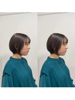 ブリーチなし透明感グレージュ×ショートボブ【広尾／恵比寿】
