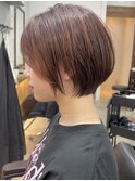 大人似合わせレイヤーカット30代40代50代ショート×アースカラー