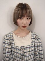 レコ 渋谷(LECO)&nbsp;ケアブリーチハイトーンベージュアンブレラカラーデザインボブ