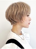 【Say.福岡】ショート×ミルクティーベージュ×ケアブリーチ