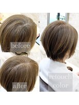 ヴィアスヘアー(vias hair)&nbsp;明るめの白髪染めで作るショートスタイル