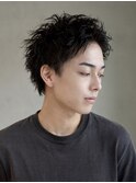 渋谷メンズサロンフェザーパーマショートツイストスパイラルヘア