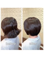 アウラ(aura) カット+ハーバルカラー+艶髪トリートメント
