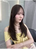 市野瀬裕奈/博多韓国ヘア/顔周りカット/レイヤーカット/暗め