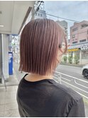 20代/30代/40代/ワンレン/切りっぱなし/ボブ/ピンクブラウン