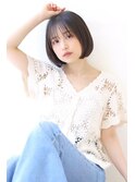重たくみえないシースルーバンク大人コンパクトボブ