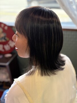 上町美容室 ハイライト×顔回りレイヤー