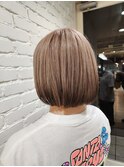 裾カラーミルクティー×ブラック　ボブ