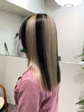 ◎ブロンドハイトーンカラーデザインカラーアンブレラカラー金髪