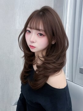 マウルルナ(MAEUL luna) 小顔へア 顔まわり 黒髪 オリーブグレー ココアベ ージュ