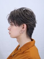 オーシャントーキョー 仙台(OCEAN TOKYO)&nbsp;センターパートショートメンズグレージュニュアンスブリーチ