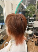 ウルフヘアー、インナーカラーベースカラー