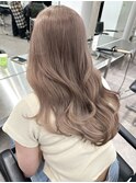 原宿ミルクティーケアブリーチベージュカラーレイヤーカット前髪