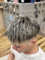 スウェル 稲毛店(Swell)&nbsp;ホワイトメッシュ×フェードカット[稲毛/稲毛メンズ]