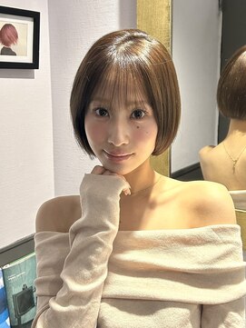 ヴェイン 渋谷(vain) 丸みボブ大人可愛いボブヘアオリーブ20代渋谷ボブ