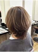 30代40代50代/レイヤーボブ×白髪ぼかしハイライト