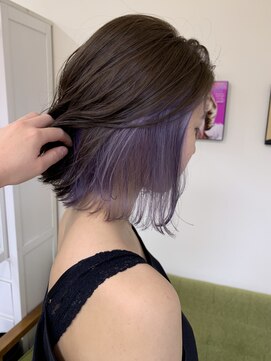 グルック ヘアー リラクゼーション 美章園店(Gluck Hair Relaxation) インナーカラー【ラベンダー】