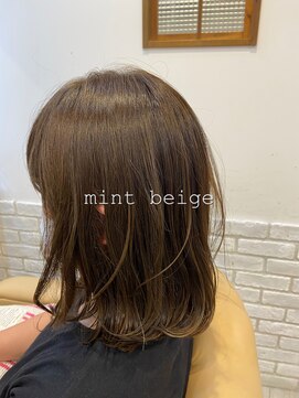 ミルク(MILK) ＊mint beige × 切りっぱなしミディアム＊