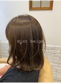 *mint beige × 切りっぱなしミディアム*