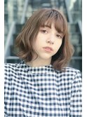 キュートな前髪にフリンジウェーブボブ♪藤沢2