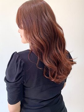 フォーク FOLK 【FOLK】小顔 リバース巻き 横髪 レッドブラウン ピンク♪