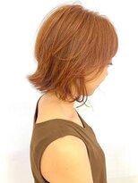 クオリス 上福岡店(QUALIS) ダブルカラー/20代30代/ブリーチ/オレンジ/切りっぱなし/外ハネ