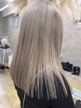 スー 渋谷(suu) ハイトーンインナーカラーピンクベージュフェイスフレーミング