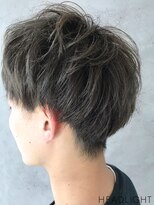 アーサス ヘアー コセ 五井店(Ursus hair cose by HEADLIGHT) シルバーグレー×韓国マッシュブルーブラック刈り上げショート