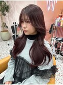 韓国ヘア/くびれヘア/顔まわりカット/前髪あり