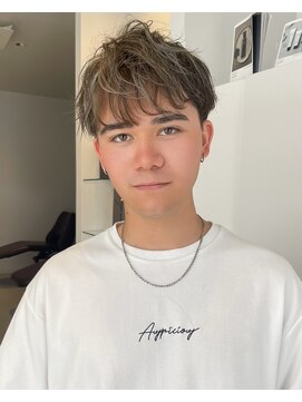 カーラ(kalah) メンズメッシュパーマ風セットマッシュヘア10代20代