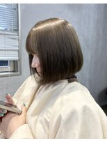 ジーナ(XENA) オリーブベージュ×ボブ×渋谷