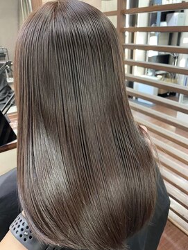 オースティン 登戸向ケ丘遊園(AUSTIN) 髪質改善/デザインカラー/レイヤーカット/オリーブベージュ