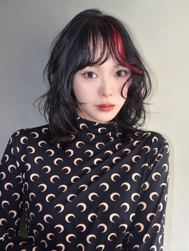 アルバム 銀座(ALBUM GINZA) ピンクヘアーウェーブパーマ透明感カラーイメチェン前髪_F0383