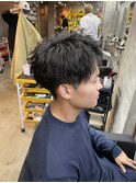 ソフトツイストパーマ/アップバングショート/メンズショート