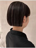 20代30代大人可愛い小顔ボブ前下がりショート極細ハイライト