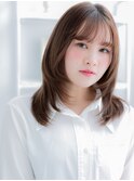 ★美髪グレーベージュ姫カットレイヤーミディアム20代30代★1