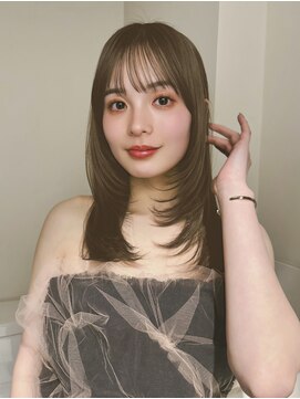 フィルムス 渋谷(FILMS) イメチェン/外ハネボブ/美髪/ワイドバング/ブルーブラック/前髪