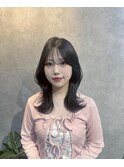 ★ミディアムくびれ巻き×ブルーブラック