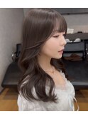 韓国レイヤーダブルカラー前髪カット髪質改善銀座