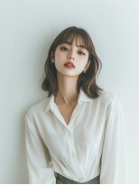 e.m.a プレミアムビューティーサロン 栄駅店(e.m.a PREMIUM BEAUTY SALON)&nbsp;お洒落ミディアム/ミディアム/外ハネ/ウェーブ