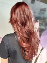 トゥルートラスト アン 下石田店(True Trust un)&nbsp;オレンジブラウン韓国風巻きロングツヤ髪大人かわいい20代30代