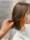 夏に向けて☆オレンジベージュ×イアリングカラー(オレンジ)